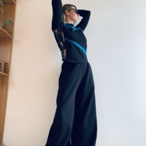 теплі штани з футеру чорні