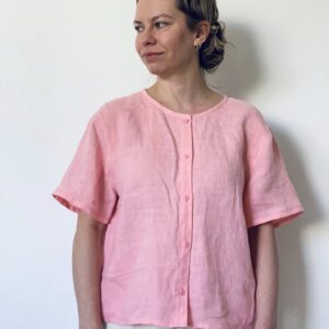 лляний топ ніжно-рожевий